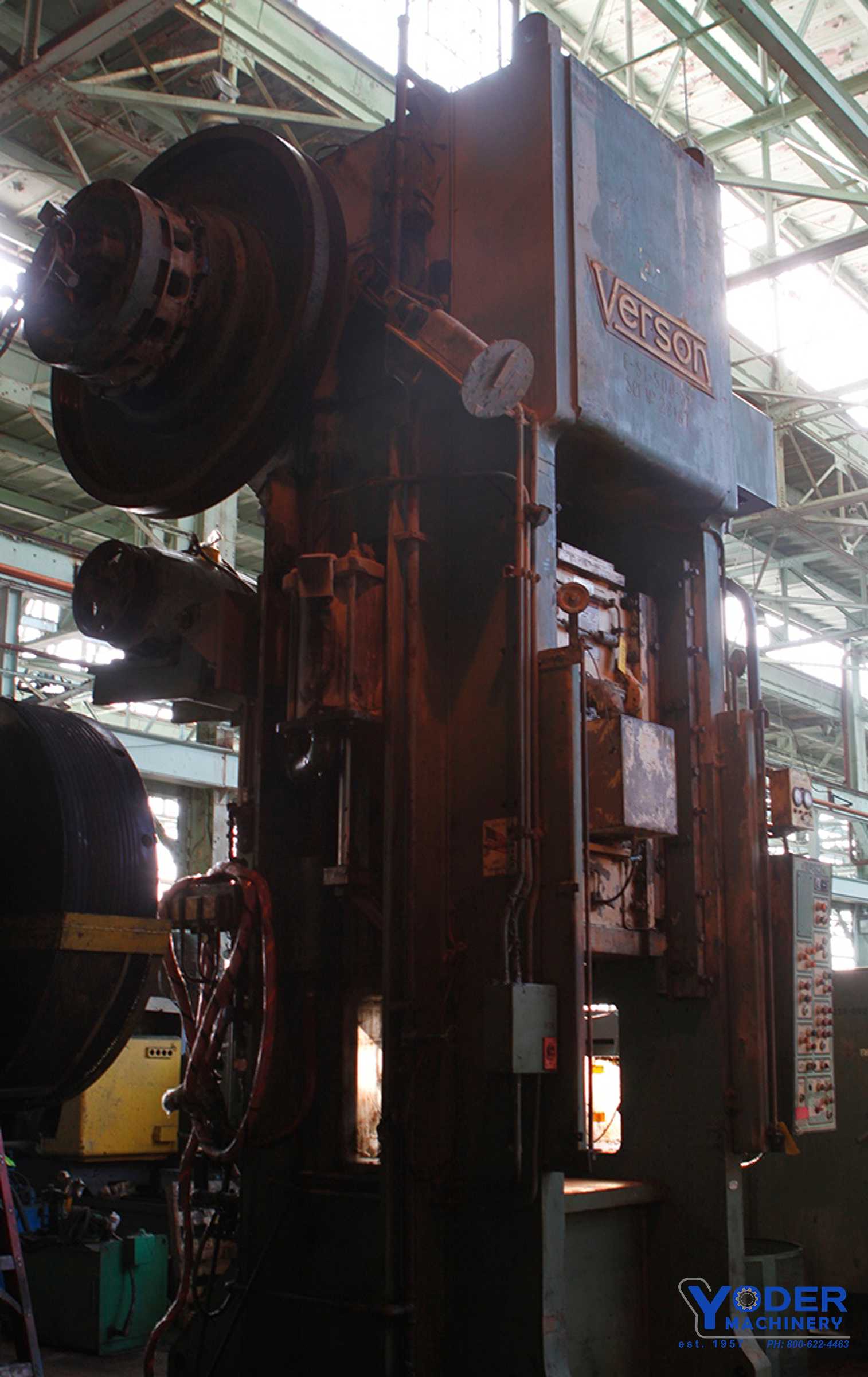 500 Ton, Verson #E-S1-500-SP, SSSC press, 10" stroke, 37" Shut Height, air clutch & brake, #62393 - Image 8