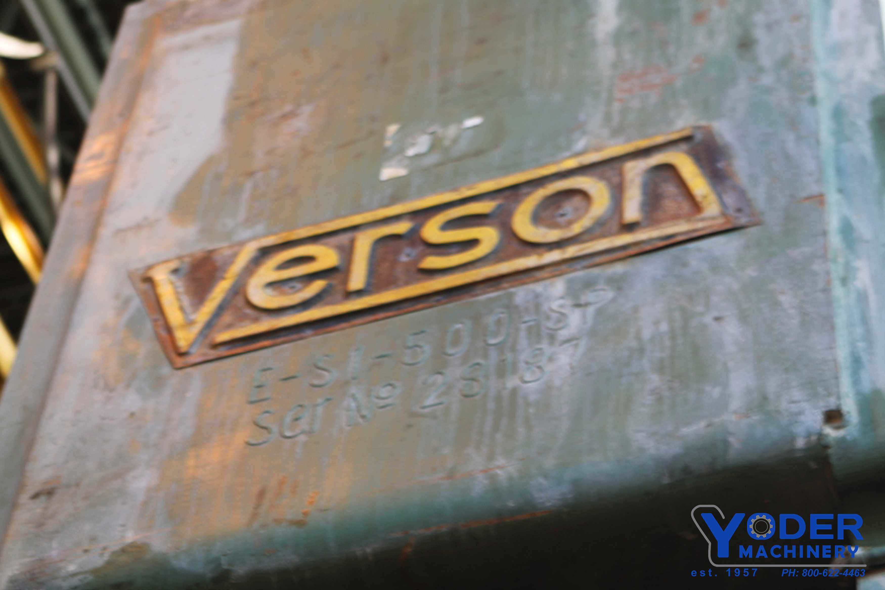500 Ton, Verson #E-S1-500-SP, SSSC press, 10" stroke, 37" Shut Height, air clutch & brake, #62393 - Image 9