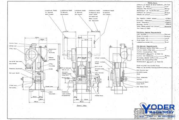 500 Ton, Verson #E-S1-500-SP, SSSC press, 10" stroke, 37" Shut Height, air clutch & brake, #62393 - Image 10