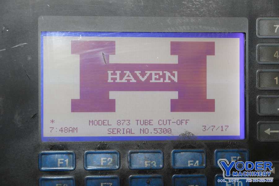1/2" -3" Haven #873, tube cutoff system, dual blade shear cutting, 2000, #67969 - Image 10