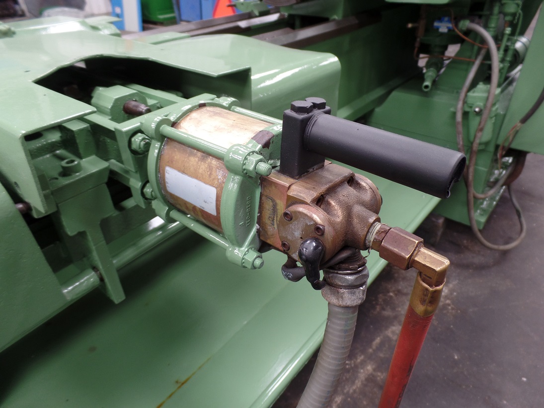 20" x 120" Lehmann #20-8, 7" spdl bore, taper, air kick outs, 555 RPM, front & rear chucks, 25 HP, steady - Image 10
