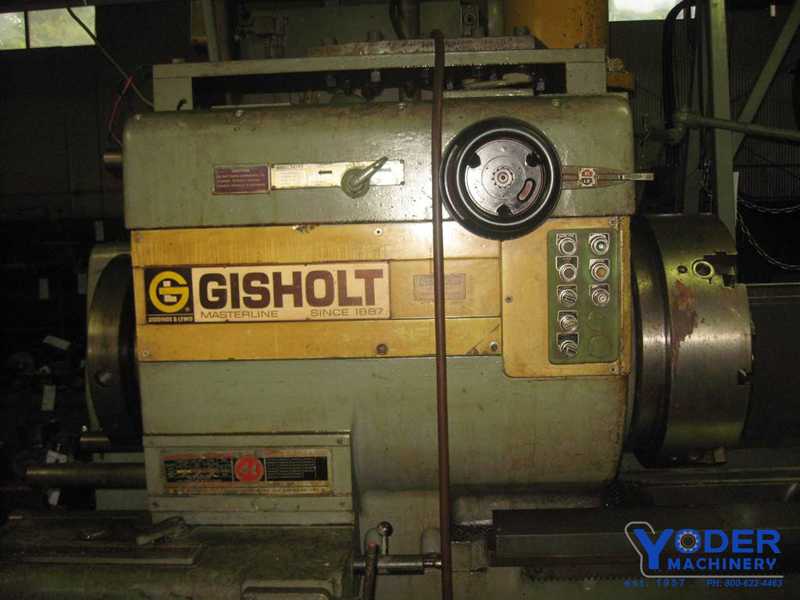 No. 4L Gisholt, 31-3/4" swg, 24-1/2" SOCS, 3-jaw 24" chk, 40 HP, roller type stdy rest, #61838 - Image 4