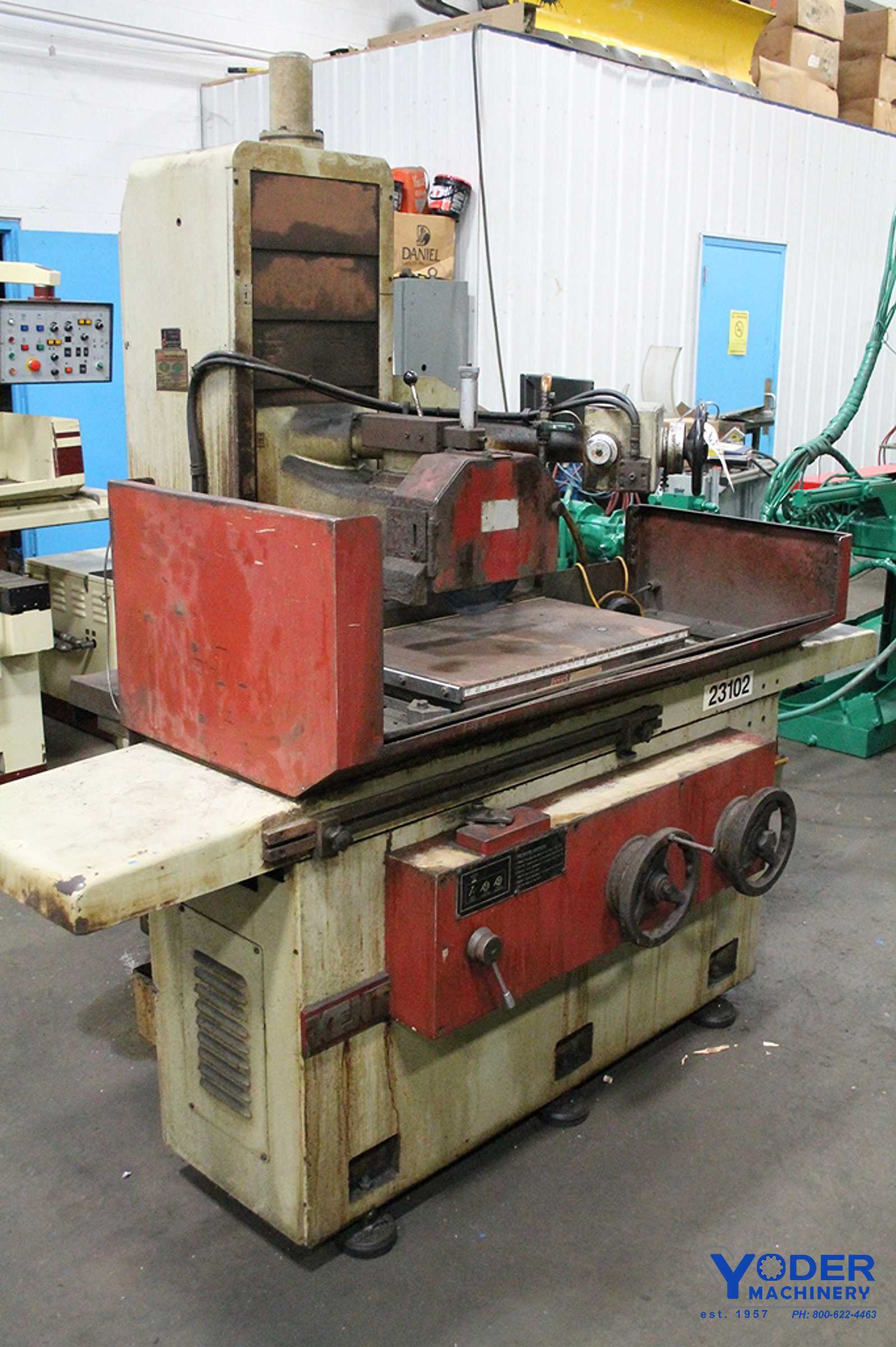 16" x 28" Kent #KGS-407AHD, hydraulic grinder, 16" x28" mag chuck, Newall 2-Axis digital read out, #65249 - Image 7