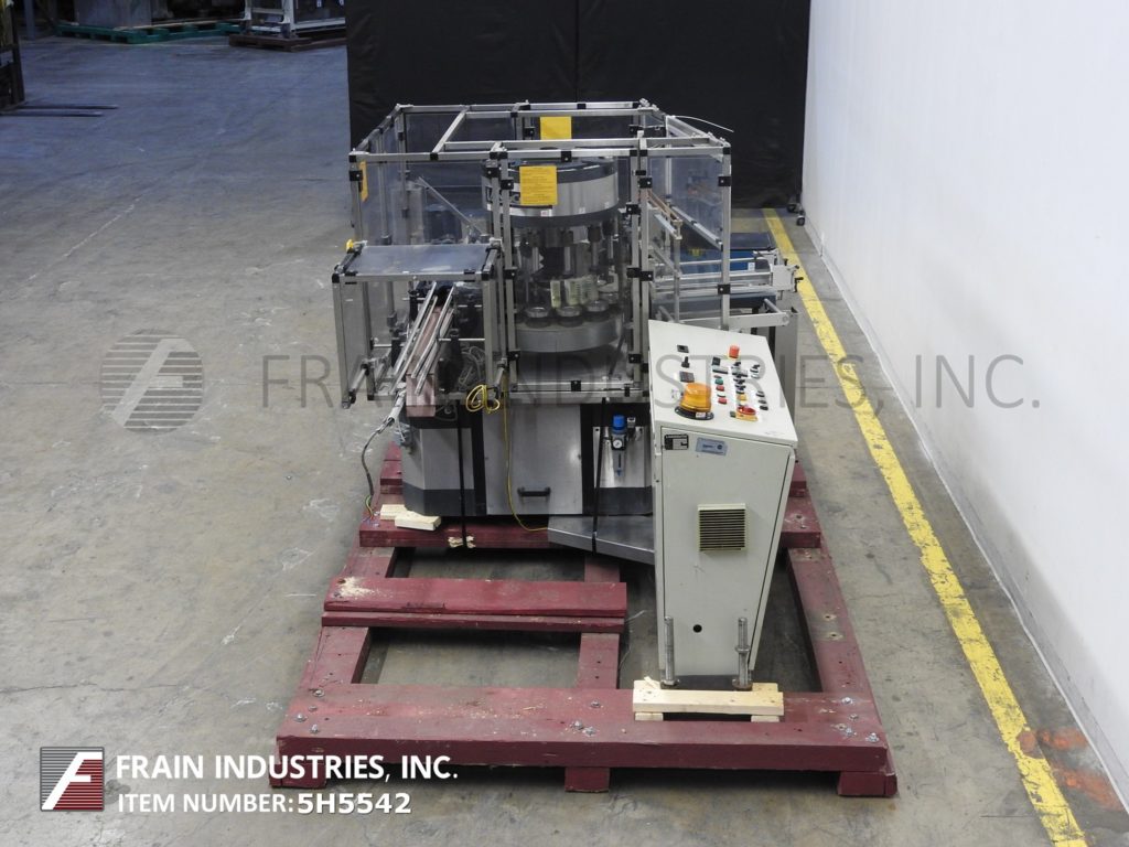 Langguth #E-62, 12 head rotary, Stainless Steel, cut & stack, wrap around, hot melt glue labeler, 50-300 - Image 3