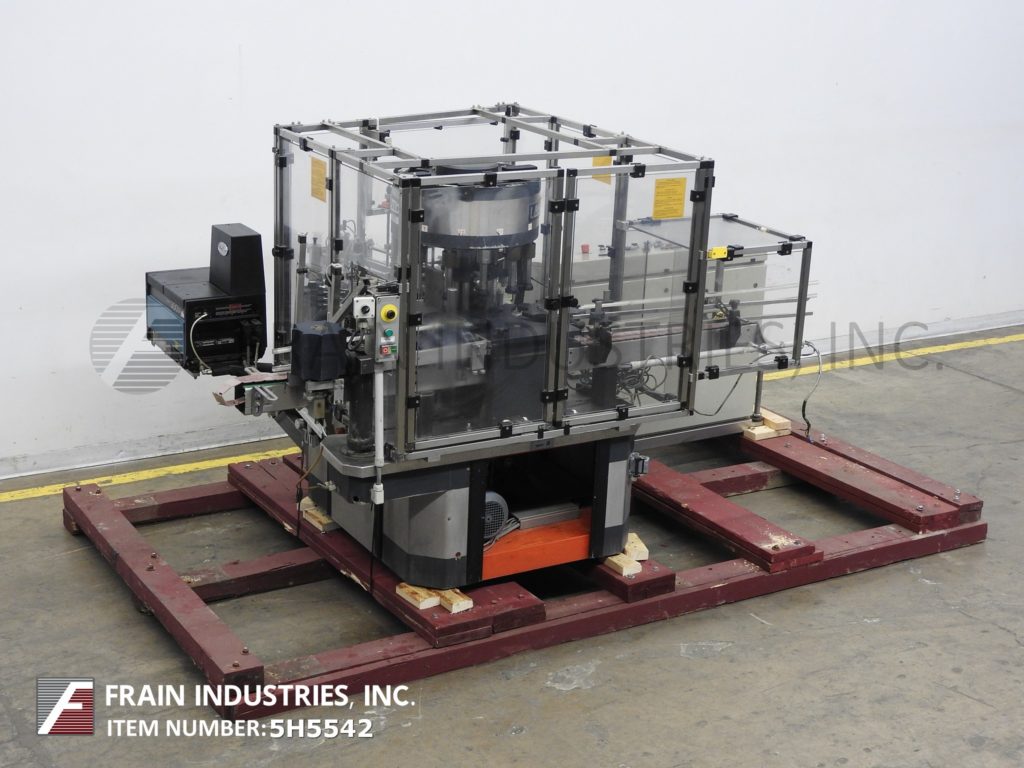 Langguth #E-62, 12 head rotary, Stainless Steel, cut & stack, wrap around, hot melt glue labeler, 50-300 - Image 5