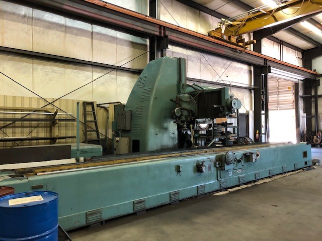 30" x 168" Thompson #CXV, horizontal w/swivel vertical spindle, 30" x 14" mag chuck, 30 HP, s/n 14CXV-596088 - Image 3