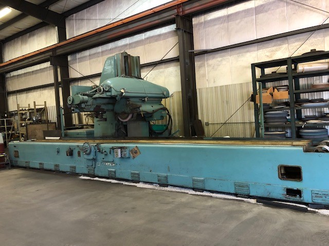30" x 168" Thompson #CXV, horizontal w/swivel vertical spindle, 30" x 14" mag chuck, 30 HP, s/n 14CXV-596088 - Image 4