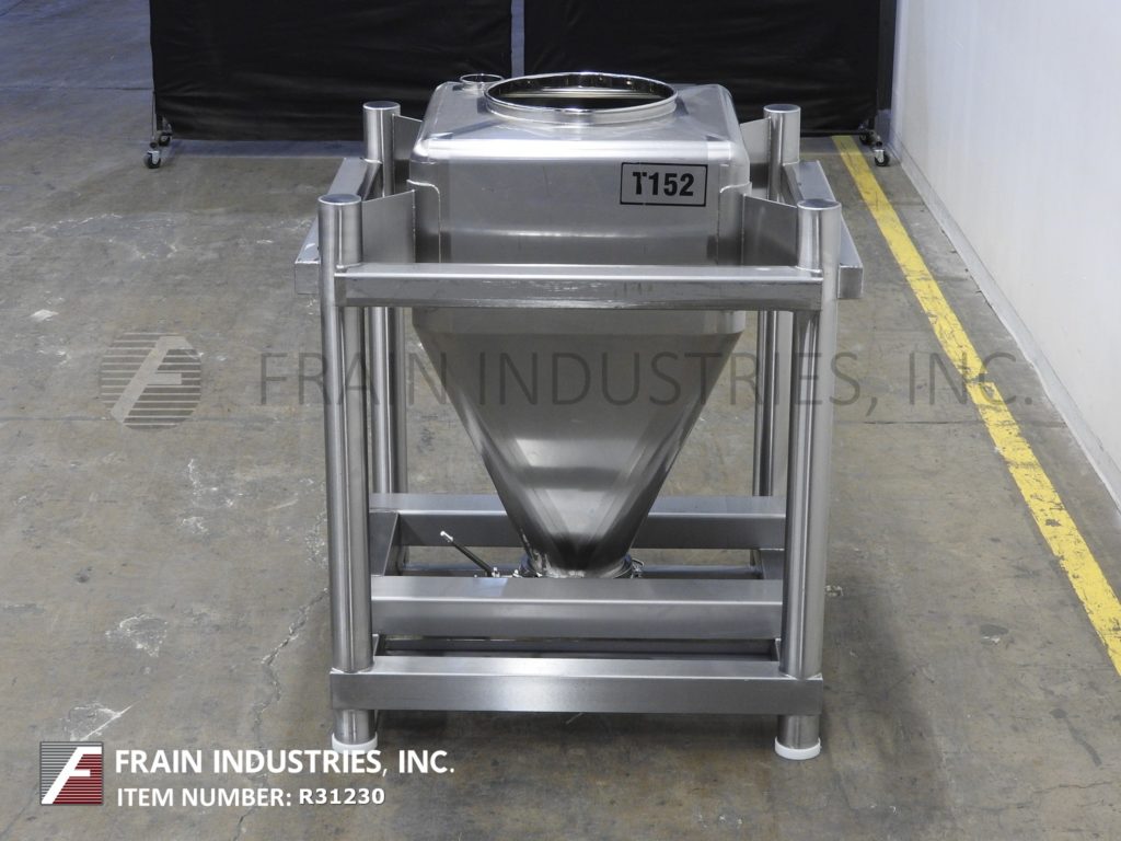 17.65 cu.ft., Tote Systems #500L, 316 Stainless Steel, 500 liter capacity, 30" W x 30" L x 48" D, 18" dia. - Image 3