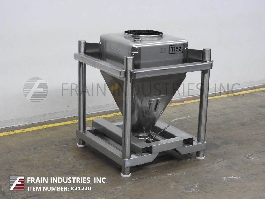 17.65 cu.ft., Tote Systems #500L, 316 Stainless Steel, 500 liter capacity, 30" W x 30" L x 48" D, 18" dia. - Image 5