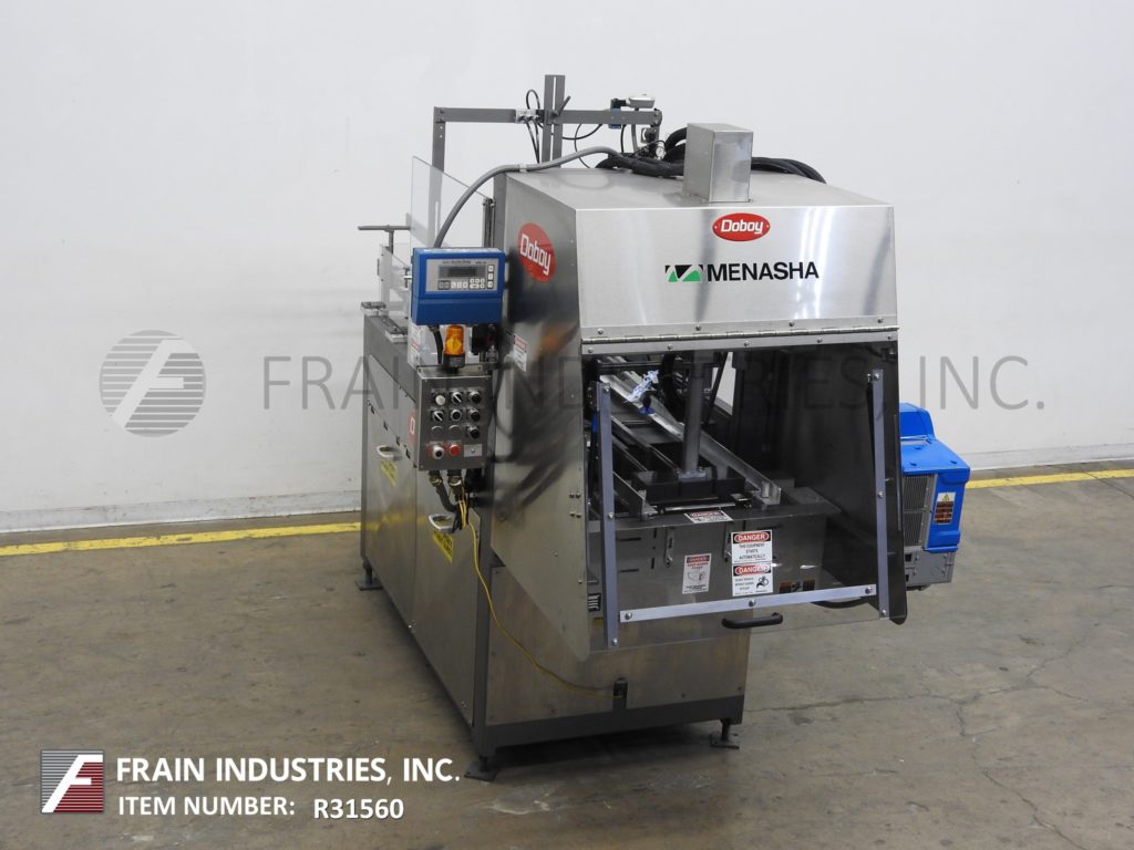 Doboy #751, automatic, single head, tray former, 10-60 trays per minute, Nordson (3) gun hot melt glue system - Image 1