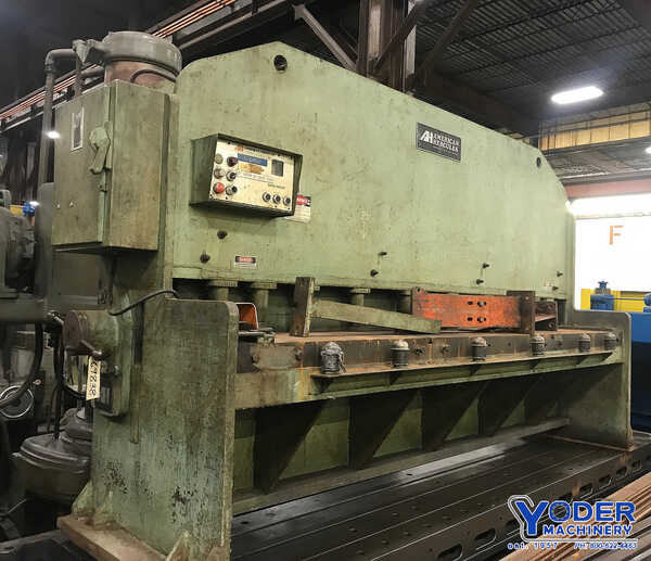 3/8" x 10' American Hercules #S-375-Alpha, hydraulic shear, 48" FOPBG, 84" sq.arm, 1984, #69838 - Image 1