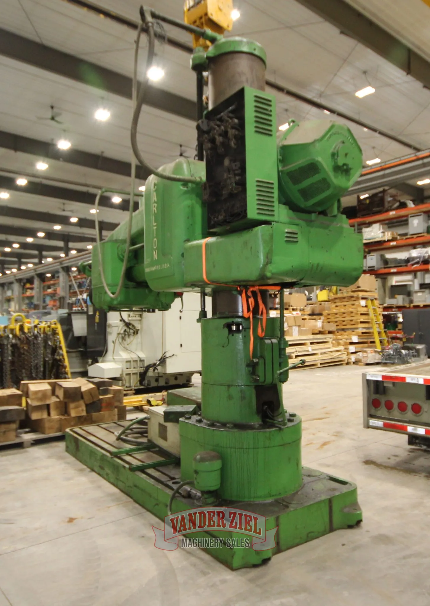 8' -19" Carlton #4A, radial drill, 50" x 101" base, #6MT, #13966 - Image 4