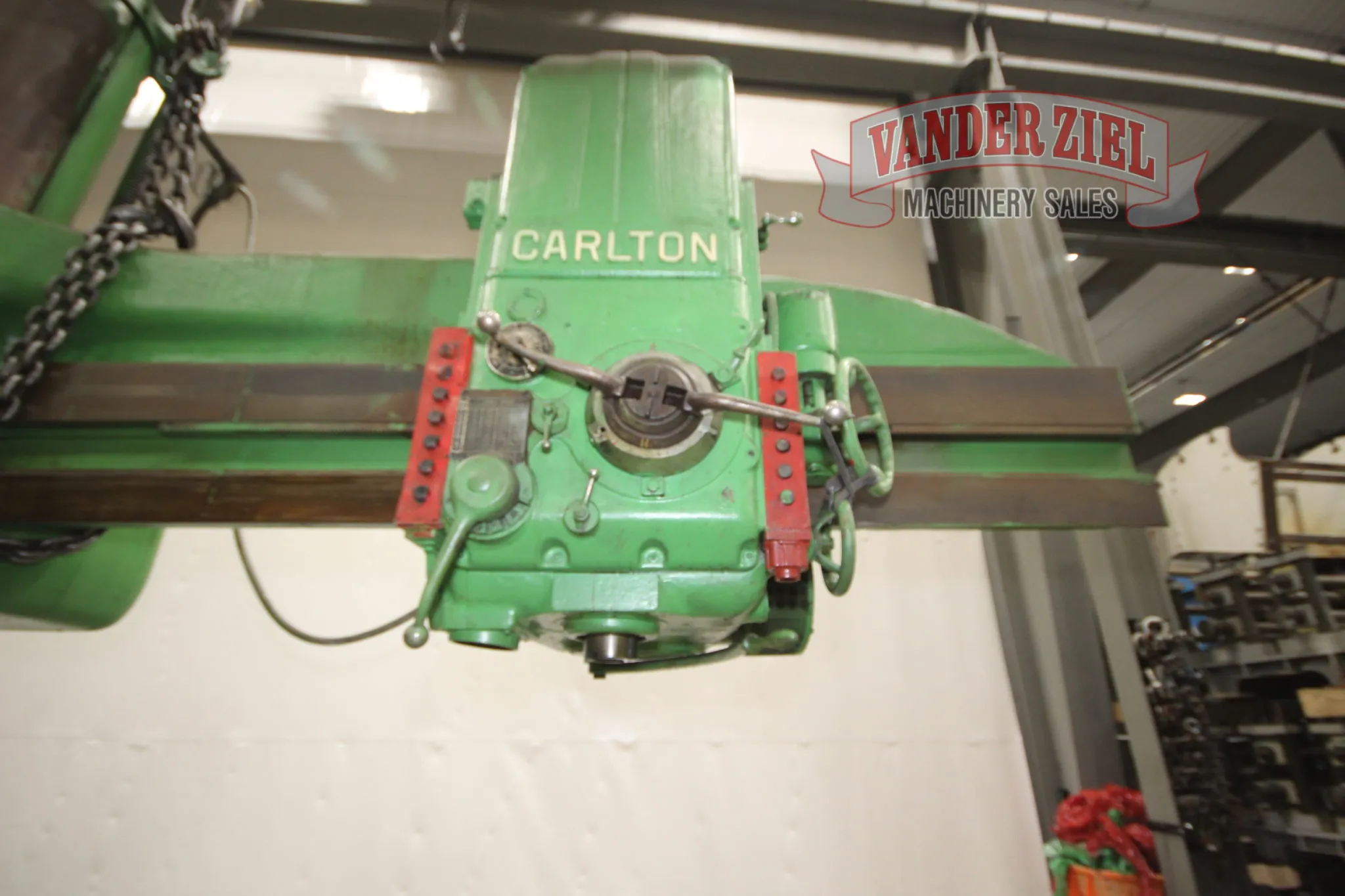 8' -19" Carlton #4A, radial drill, 50" x 101" base, #6MT, #13966 - Image 6