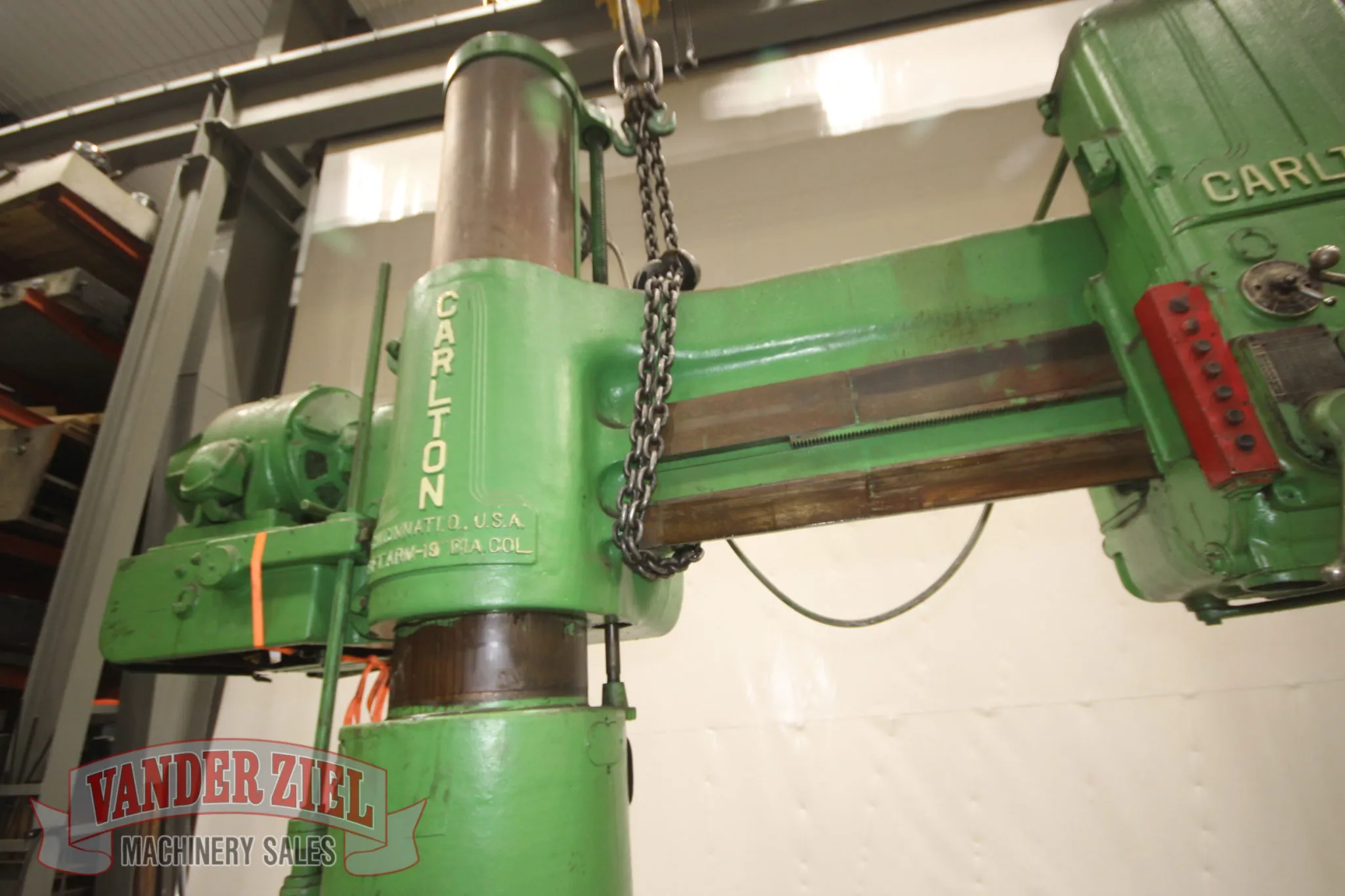 8' -19" Carlton #4A, radial drill, 50" x 101" base, #6MT, #13966 - Image 7