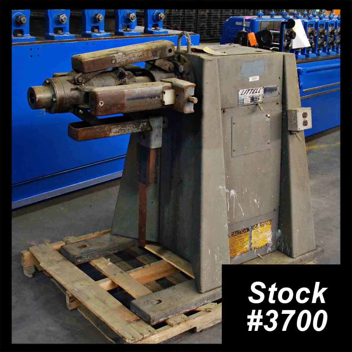 2000 lb. Littell single uncoilers, 12" width, parts only, #3700 - Image 1