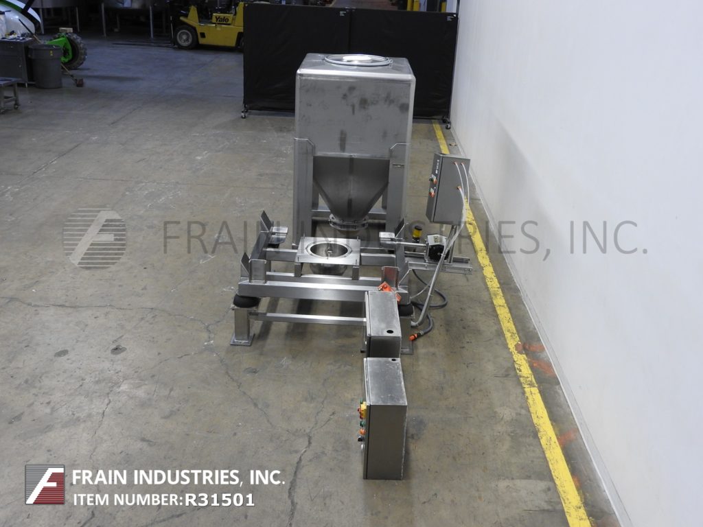 50 cu.ft., Tote Systems #13342-M01, Stainless Steel powder tote bin with u, 1400 liter capacity, clamp down - Image 3