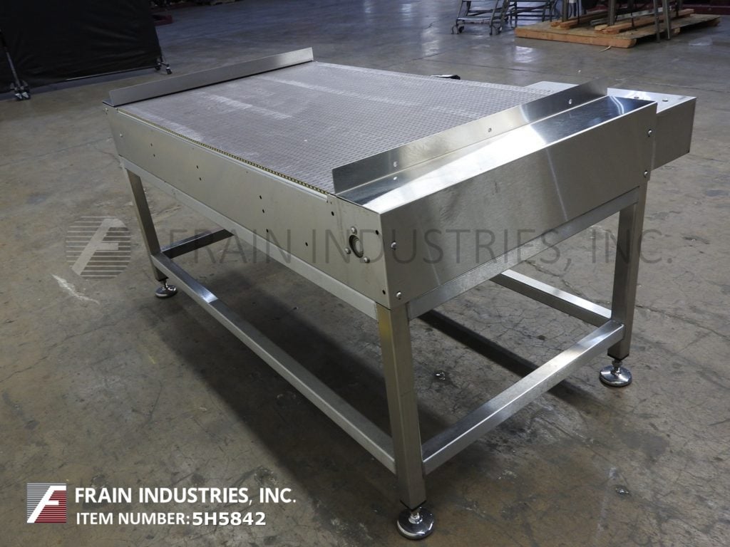 36" W x 60" L IPS, offline Stainless Steel accumulation table, 36"W x 60"L intralox style belt - Image 2