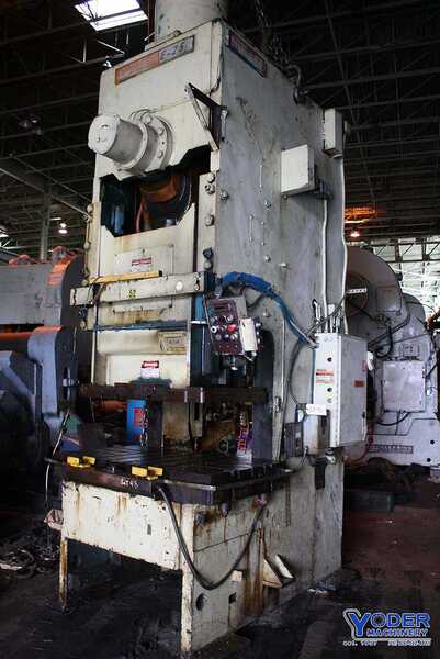 250 Ton, Niagara #E250, double crank gap frame press, 12" stroke, 22" Shut Height, air clutch, #68196 - Image 2