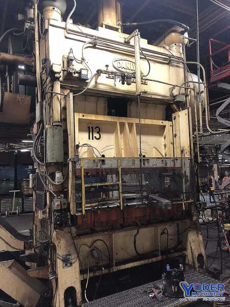 200 Ton, Danly #SC2-200-72-48, straight side double crank press, 5" stroke, 28" Shut Height, air clutch & - Image 2