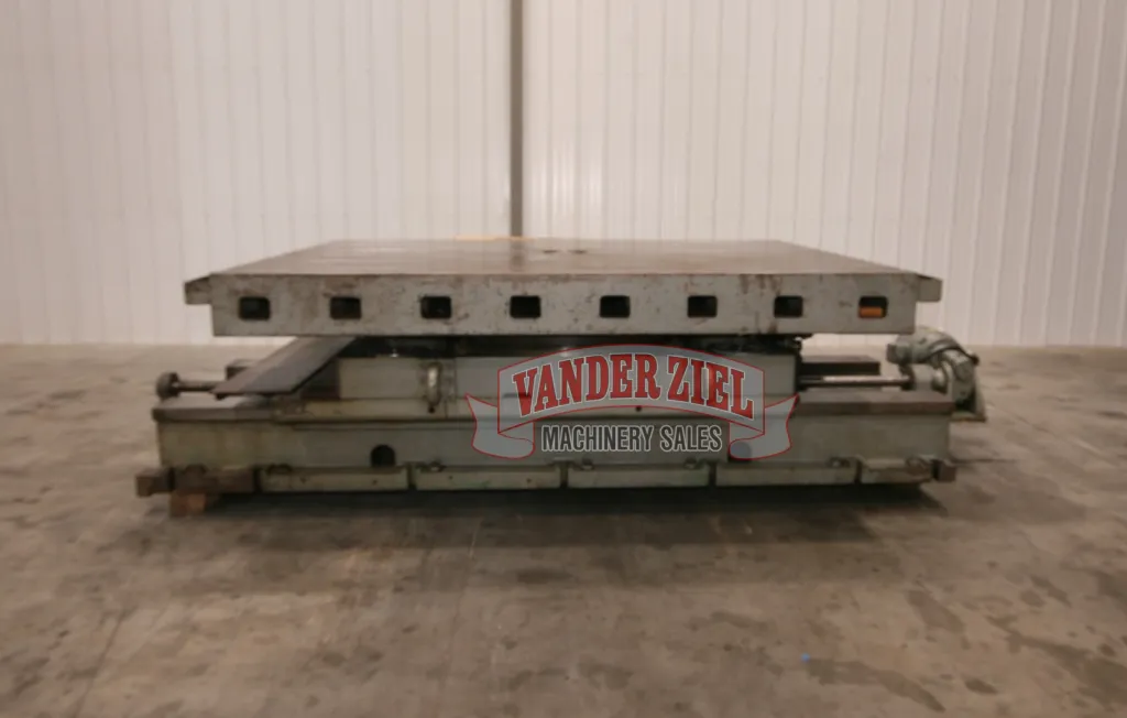 72" x 96" Giddings & Lewis air lift rotary table, 52" L/R movement, 6 T-slots, #12973 - Image 1