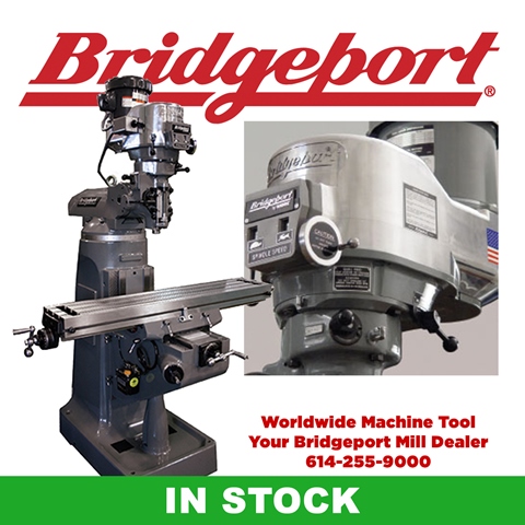 Bridgeport #Series-I, 9" x49" tbl, 3 HP, 36" X, 12" Y, 16" Z, 4200 RPM, R-8, chrome ways, digital read out - Image 1