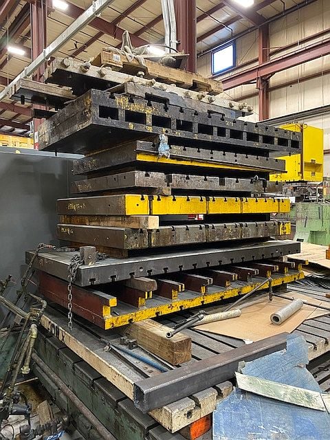 96" L x 48" width x 9" H, Bolster Plate t-slotted, steel plate, (2 available) - Image 1