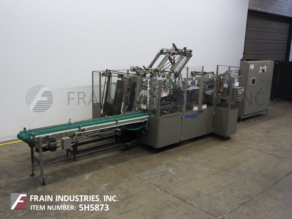 Douglas #Axiom, automatic, knockdown case packer, 5-20 cases or trays per minute, Nordson hot melt glue unit - Image 1