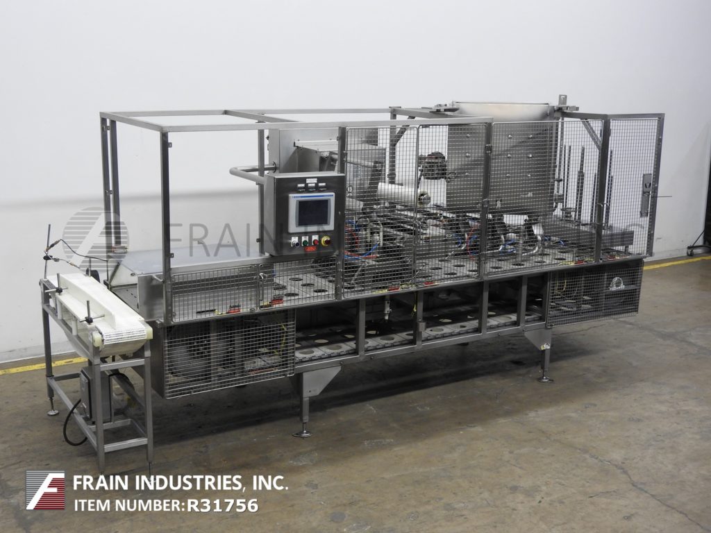 Holmatic #PR-3S, 3 lane, inline, Stainless Steel, cup filler, roll stock film sealer, 30-120 cups/minute - Image 5