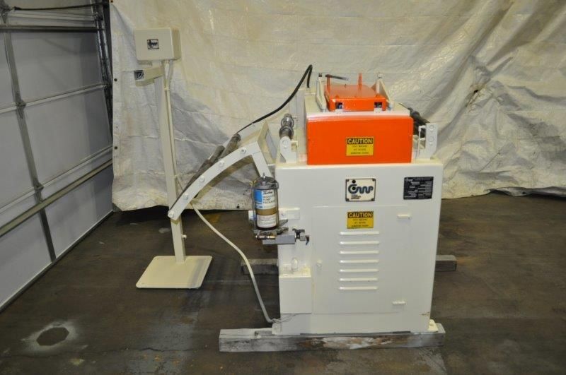 8000 lb. CWP / Rowe servo feed line, 15" W x .093", pilot release, entry/exit pinch rolls, cascade rolls - Image 3