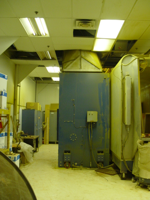 Nordson #CK, 10 automatic gun automatic powder coating booth (reclaim), 5' W x 6' H part opening - Image 2