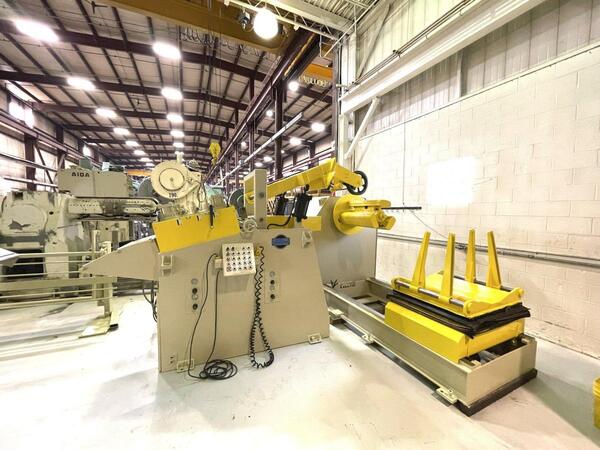 15000 lb. Coe Press Equipment #CPPS-PO-350-24, coil feed line, 24" width, 60" outside dimension, 19"-24" ID - Image 1