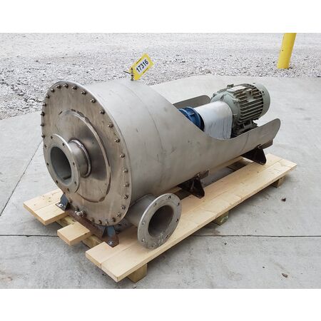 630 cfm @ 42 S.P., Spencer Turbine Co. #C-1510-H-MOD, gas booster stainless blower, 15 HP, #17316 - Image 3
