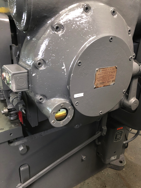 10 ga. x 10' Cincinnati #1410, mechanical power squaring shear, 36" BG, 11 hydraulic hold downs, 60 SPM, 7.5 - Image 4