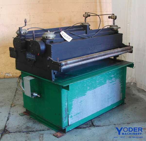 48" Regal #350-CSF-48, straightener, 48" x .075", 7 rolls, 3.5" roll diameter, motorized, #61655 - Image 1