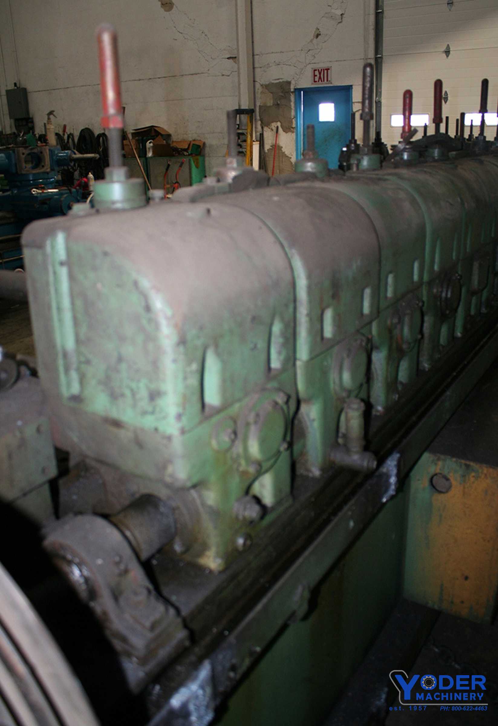 4 Stand, Yoder #M2, 4 stand on 14 head base rollformer, 14" roll space, 2" shaft, #62019 - Image 8