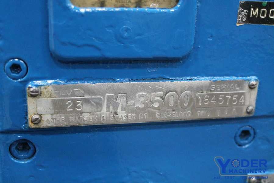No. 3A Warner & Swasey, M3500, turret lathe, square head, 24-1/2" swing, 3-jaw 21" chuck, #63578 - Image 10