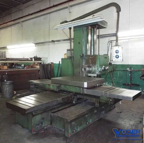 4.7" Wotan #B105/120M, table type horizontal boring mill, 47" x59" power rotary table, ISO 50, power draw - Image 1