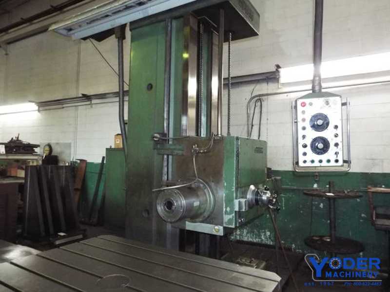 4.7" Wotan #B105/120M, table type horizontal boring mill, 47" x59" power rotary table, ISO 50, power draw - Image 3
