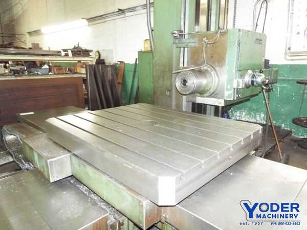 4.7" Wotan #B105/120M, table type horizontal boring mill, 47" x59" power rotary table, ISO 50, power draw - Image 8