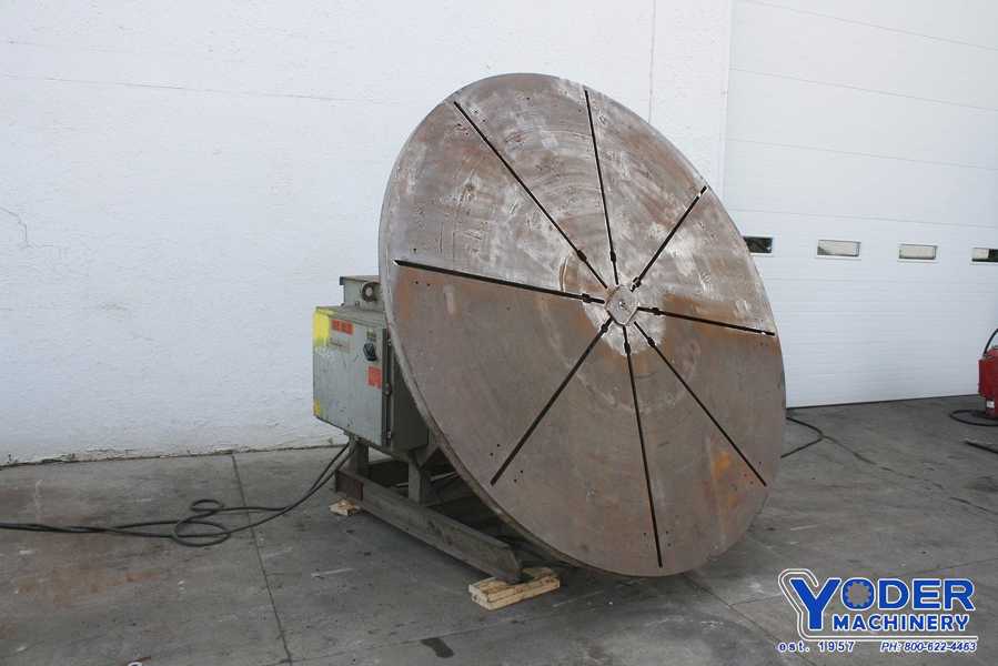 6000 lb. Aronson #HD60A, welding positioner, 96" tbl diameter, power tilt, adj legs, 2HP, #66510 - Image 2
