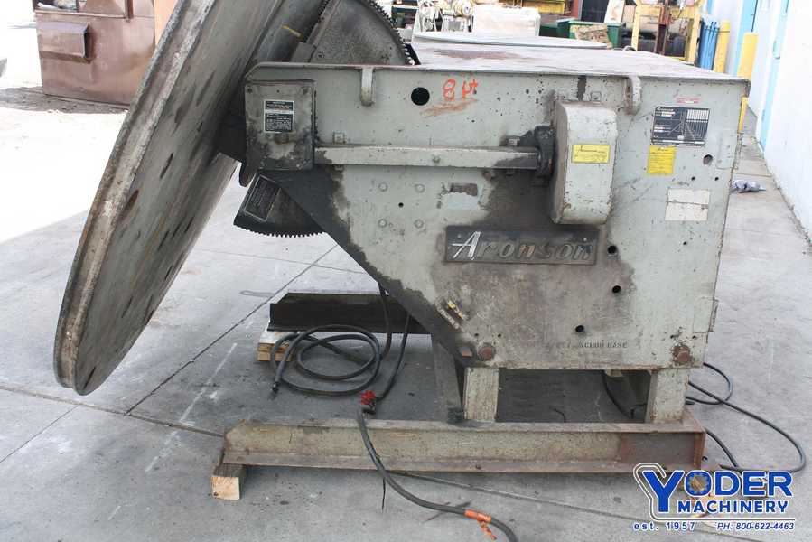 6000 lb. Aronson #HD60A, welding positioner, 96" tbl diameter, power tilt, adj legs, 2HP, #66510 - Image 3