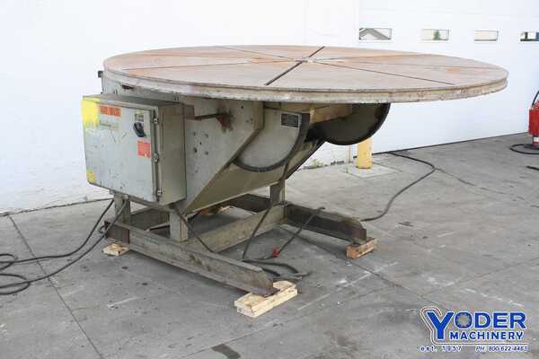 6000 lb. Aronson #HD60A, welding positioner, 96" tbl diameter, power tilt, adj legs, 2HP, #66510 - Image 6