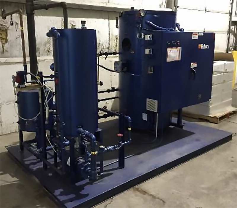 30 HP Smith-Hughes #RS-30B, electric steam boiler, 150 psi, 1035 PPH, skid  mounted, rental for Sale | Surplus Record