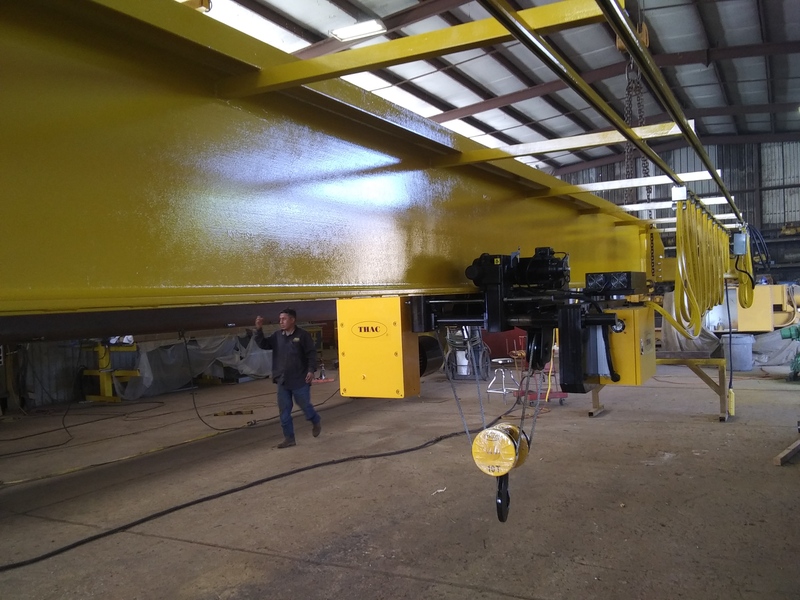 10 Ton, American Houston Crane, 50' Span w/new hoist & trolley, 30' lift, 2 speed all directions - Image 2