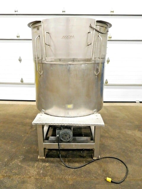 200 gallon Stainless Steel bottom agitated feeder tank, 44-1/2" inside diameter, 48" inside height, 6" - Image 1