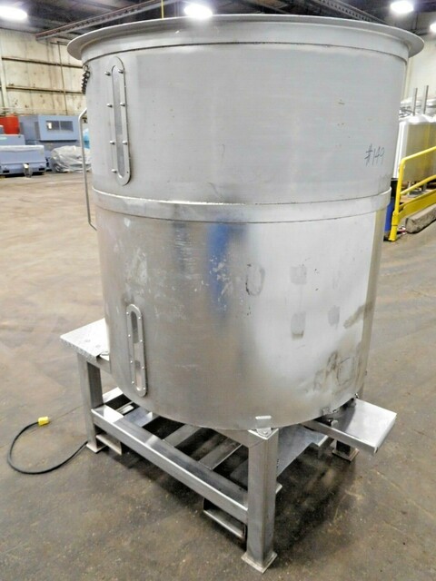 200 gallon Stainless Steel bottom agitated feeder tank, 44-1/2" inside diameter, 48" inside height, 6" - Image 5