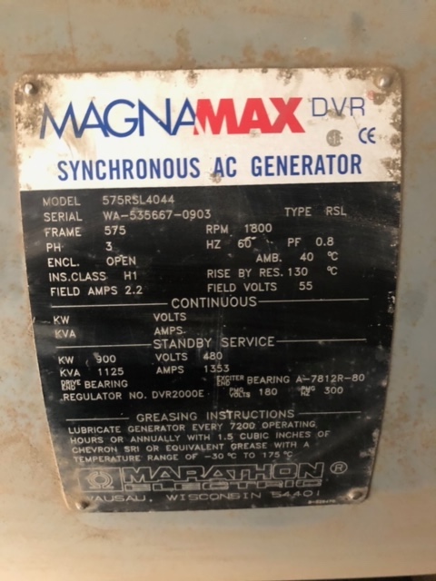900 KW Detroit, 16V149T engine, in 40' container, 480 Volts - Image 3
