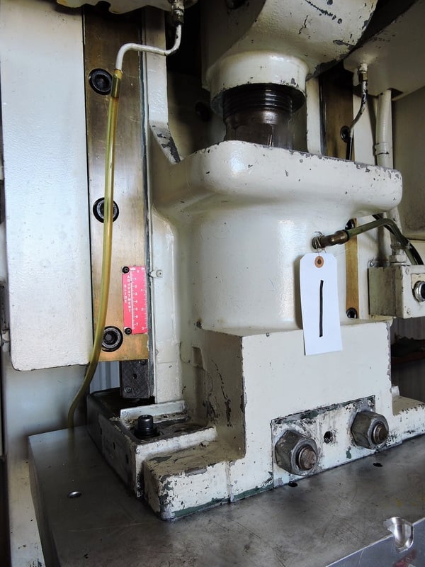 60 Ton, Bliss #CH60, hi-speed to 500 SPM, 2" stroke, air clutch & brake, 32" x21" bed, bolster plate - Image 7
