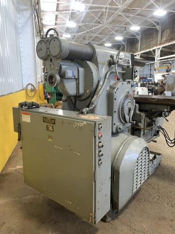 Kearney & Trecker #550TF-20, 50" long, 16" cross, 18" knee, 21" throat, #50NS, power draw bar, #12200 - Image 6
