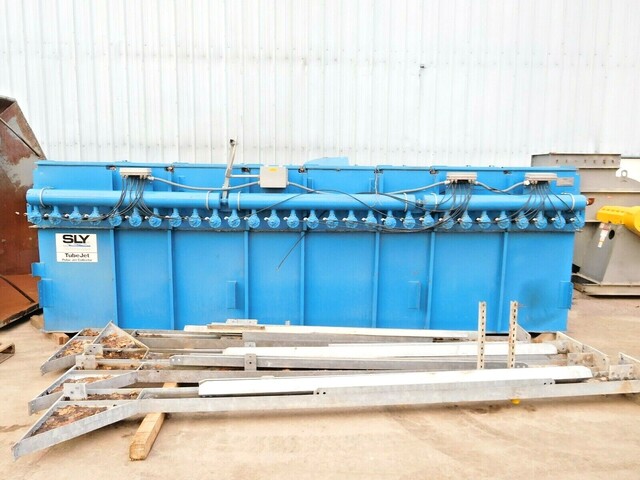 29500 cfm Sly #STJ-2912-40, tubejet pulse jet dust collector with 75 HP blower & rotary airlock, 8561 sq.ft. - Image 3